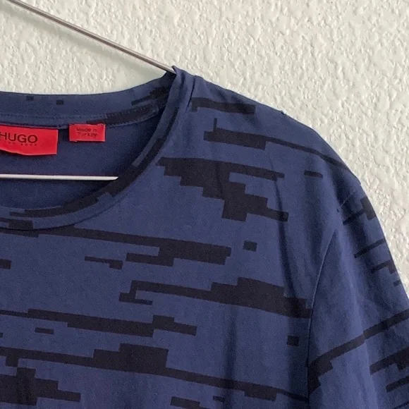 HUGO BOSS mens graphic army abstract print tee t-shirt short sleeve Medium - Picture 7 of 7